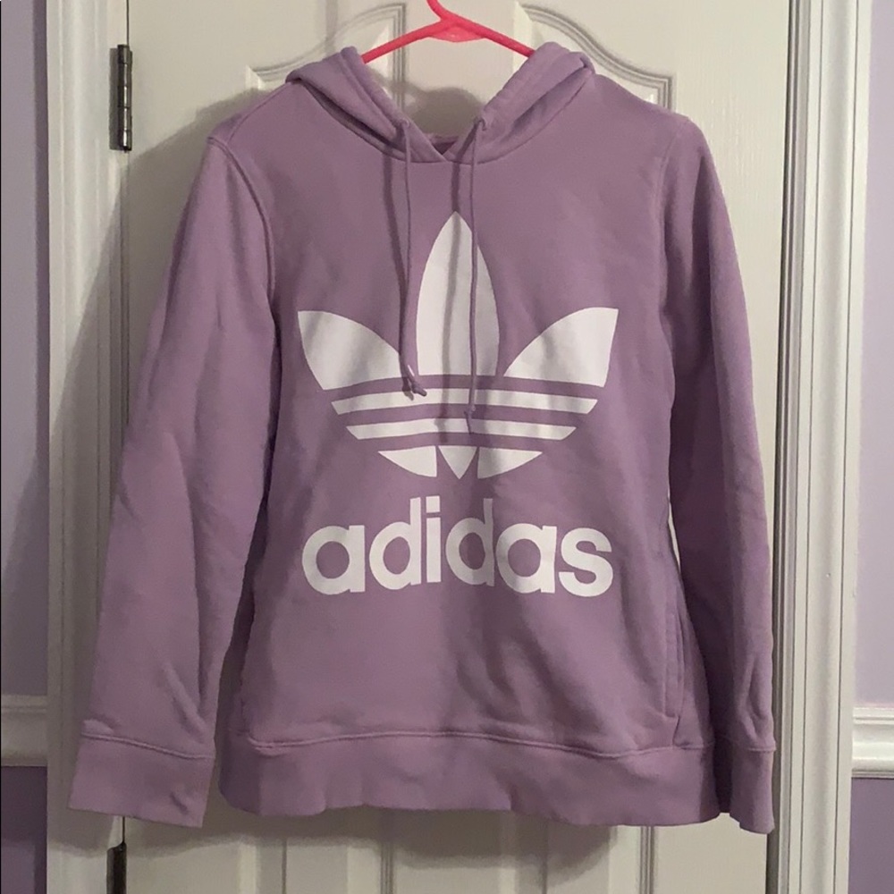 Lavender Adidas Trefoil Hoodie